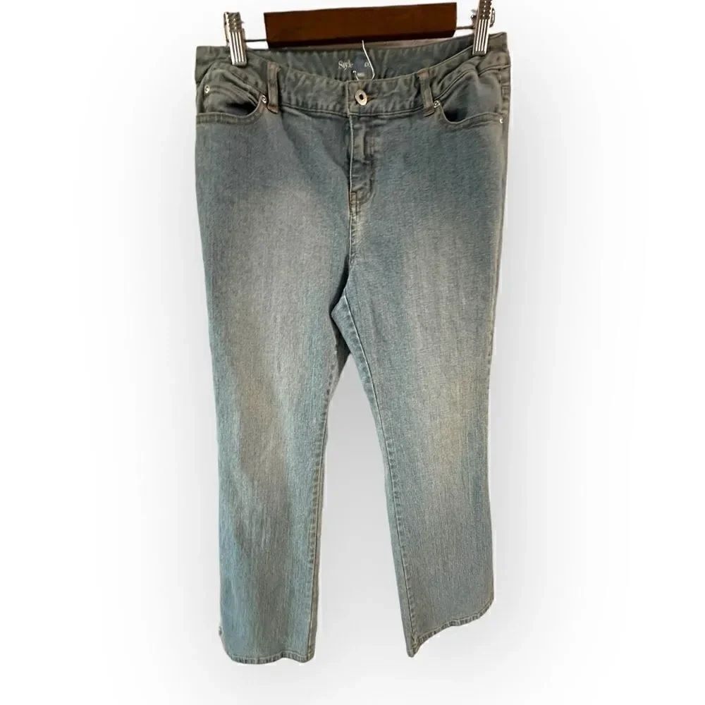 Style & Co. Denim jeans light wash straight women’s size 10p